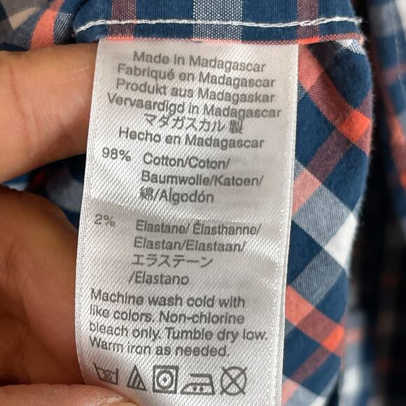 J. Crew Flex Fit Shirt Mens Large Blue Plaid Button Up Long Sleeve Preppy - Picture 5 of 9